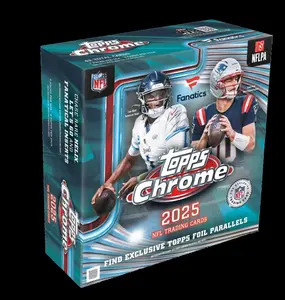 2025 Topps Chrome Football: Single Pack From Mega Box, Officially Licensed NFL Trading Cards