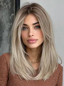 16 Inch Light Synthetic Wig, Natural Full Head Style, Versatile Daily Wear for Women, Comfortable and Stylish Hairpiece