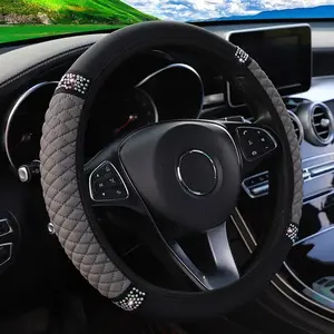37-38cm Inner Ring-Free Steering Wheel Cover with Street Trendy Style Car Accessories Car Steering Wheel Insert Accessories