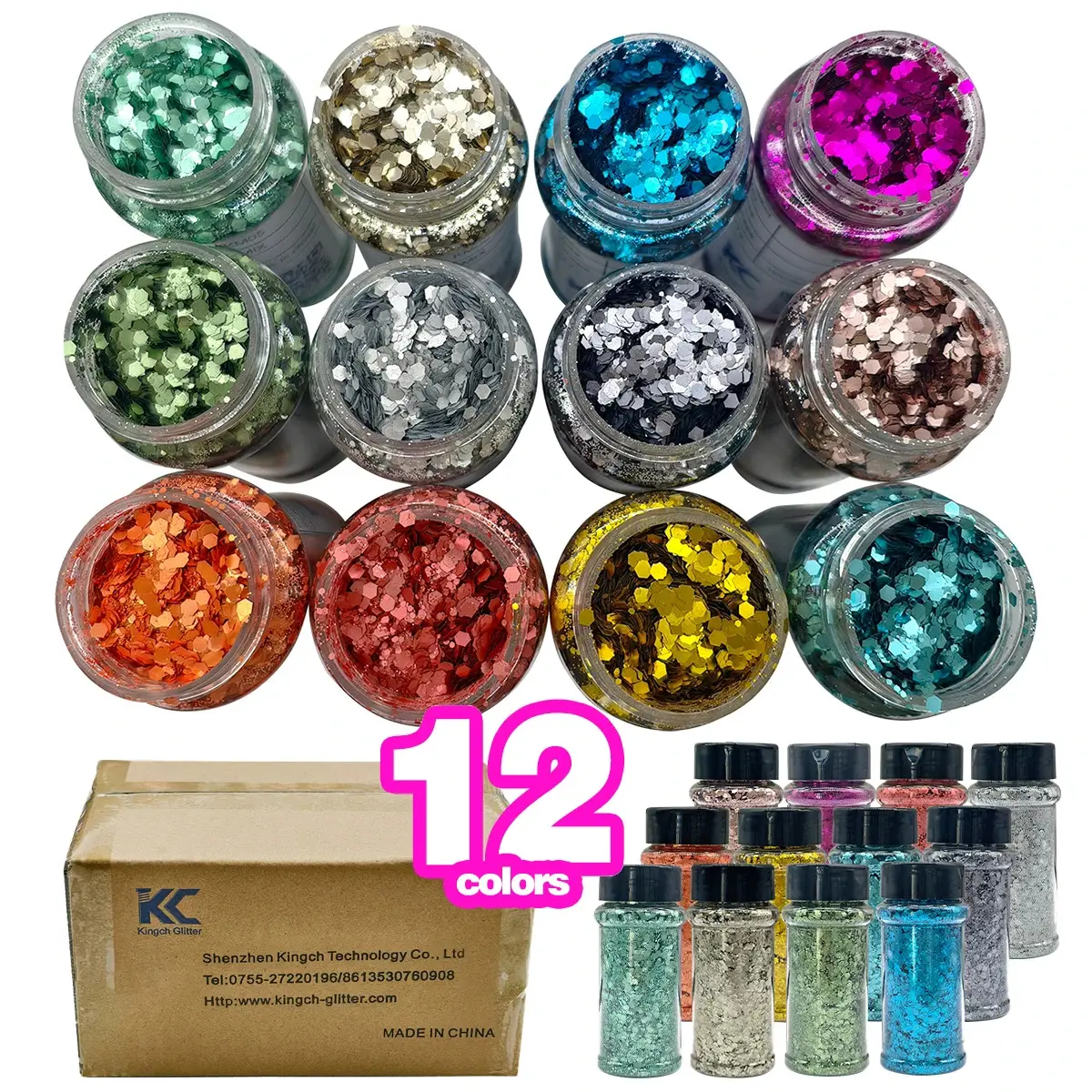 Set3-12 mix colors/Glitter