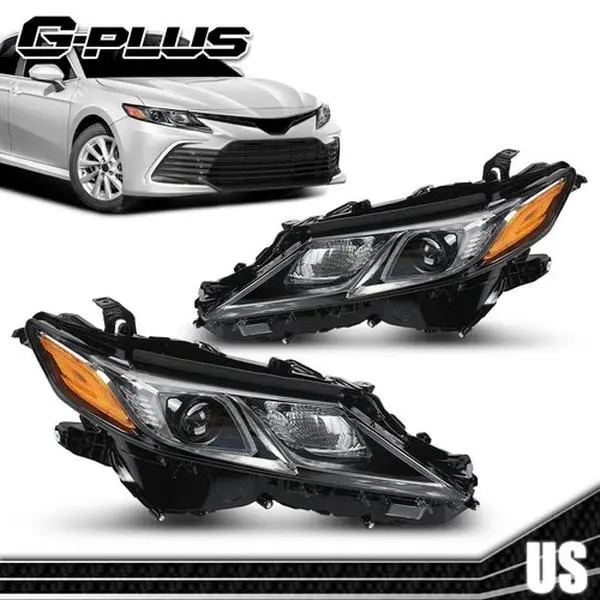 Pair Fit For 2018-2022 Toyota Camry Le Se Projector Headlight Headlamps Assembly G-PLUS, Automotive Headlight Assemblies, Car Lighting