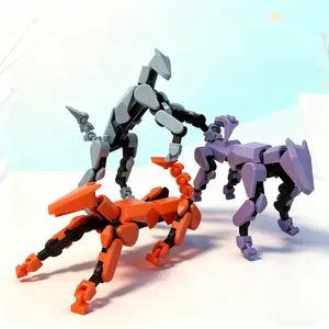 3D Printed Joints Moveable Dog Toy，Head Swap to Cheetah，Realistic Multi Jointed，Self-assembly Joints Dog，Desktop Decoration Ornaments，Creative Gifts for Friends，Christmas，Perfect birthday gift