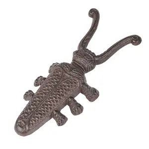 Sungmor Cast Iron Beetle Boot Jack,Heavy Duty Boot Puller,Vintage Shoe Remover for Garden Boots,Home & Garden Decor Statue