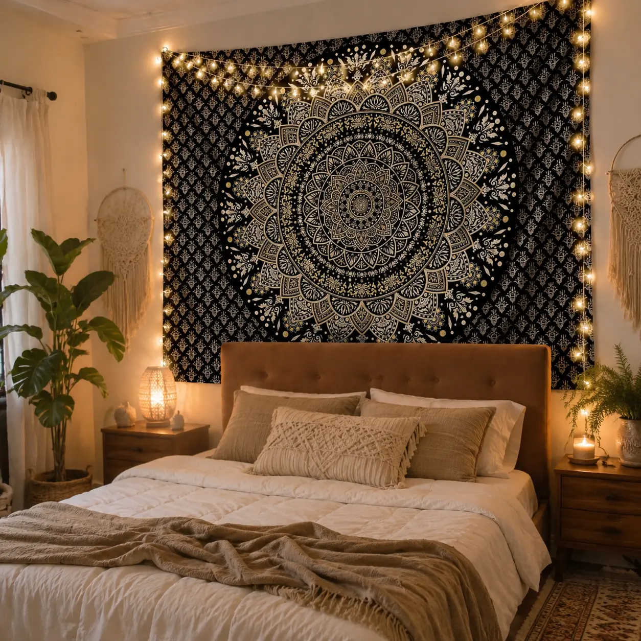 Mandala Tapestry Wall Hanging Psychedelic Aesthetic Indian Hippie Wall Decor Bohemian Wall Art Boho Home Decoration for Bedroom,Living Room father's day gifts,gifts boyfriend,gifts for girl adults,gifts under 100 dollars,cheap stuff , Tree Decorative trip