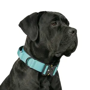 Heavy Duty Adjustable Dog Collar for Pitbull American Bully - Strong No Pull Training Collar with Control Handle & Quick Release Buckle