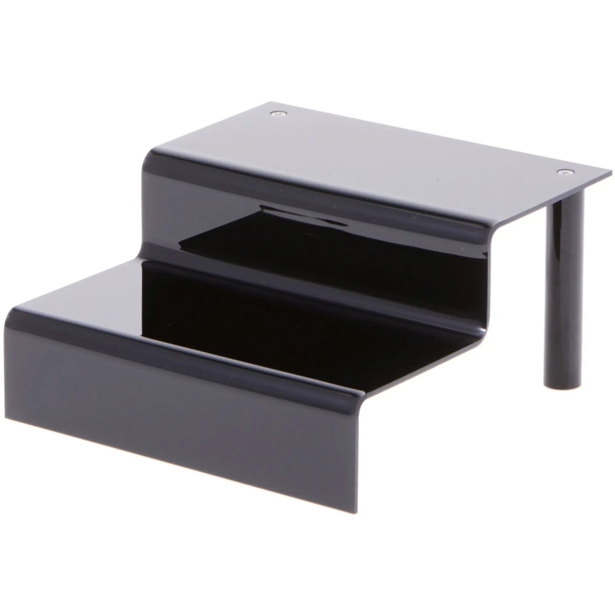 Plymor Black Acrylic 2-Step Display Stairs