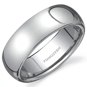 Men's Classy 7mm Dome Style Tungsten Band Daily Engagement Birthday Anniversary Male