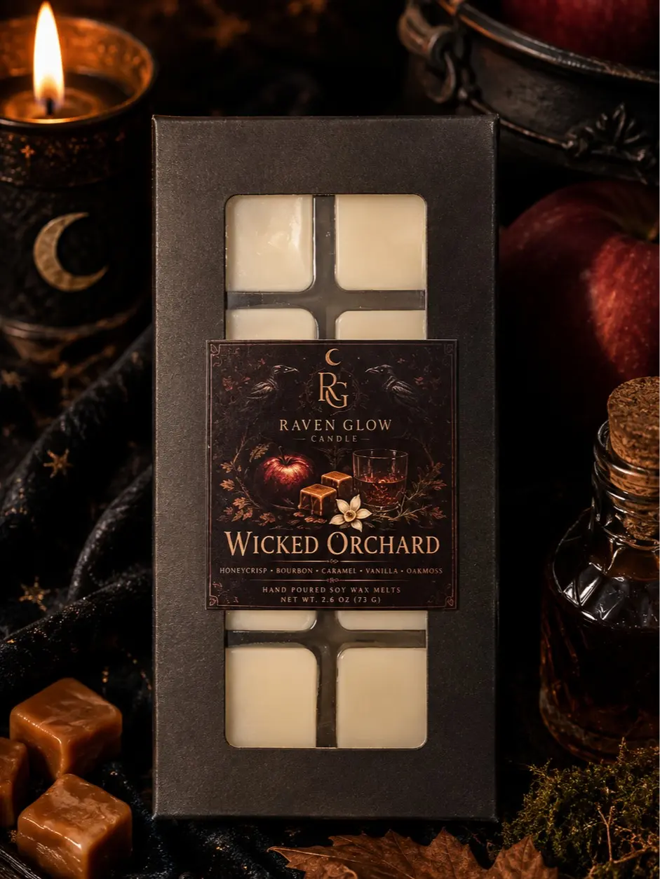 Raven Glow Wicked Orchard Wax Melt - Fragrance Accessory for Home Decor, Home Supplies Candles