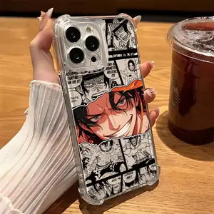 Hot Anime New Ace Cool Phone Case Suitable for iPhone 17 16e 16 15 14 13 12 11 Mini Pro Max Air X XR XSMAX 8 7 Plus Anti Fall Transparent Soft Back Cover