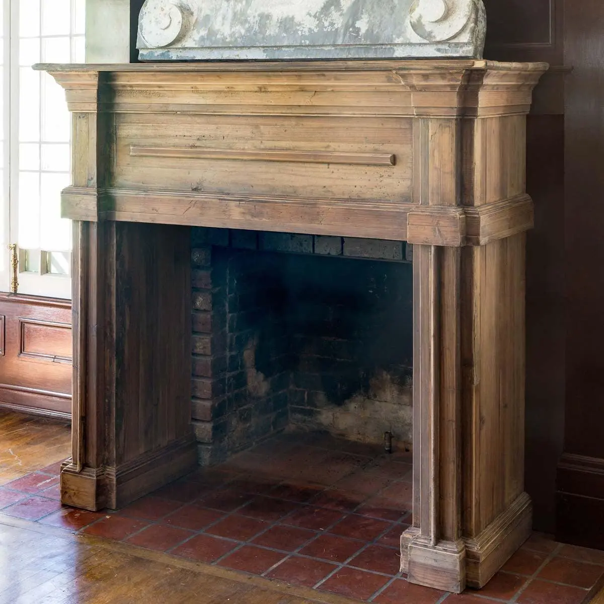 Reclaimed Pine Fireplace Mantel Reclaimed Pine Fireplace Mantel