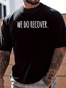 100% Cotton Vintage Retro Addiction Recovery Awareness We Do Recover T-Shirt Women's Men's Graphic Tee Crew Neck summer vacation Tops