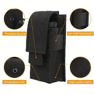Tactical Magazine Pouch Military Single Pistol Bag Flashlight Pouch Torch Holder Case Outdoor Hunting Knife Holster