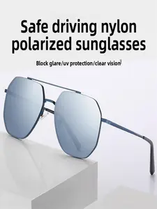 Polarized Vintage Mens Sunglasses Retro Fashion UV Protection Classic Aviator Driving Glasses