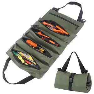 Multifunctional Tool Bag, Portable Tool Roll Bag, Multi-grid Tool Organizer, Convenient Tool Pockets, Tool Storage Bag for Home & Office & Car, Home Organizer