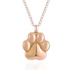 GNight Fetcher Premium Stainless Steel Urn Necklace for Ashes - Discrete Cremation Jewelry for Ashes, Stylish Ashes Necklace for Women - Pet/Dog Urn Necklace for Ashes Keepsake - Paw