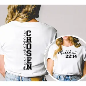Matthew 22:14 Many Are Invited But Few Are Chosen T-Shirt, Christian Bible Verse Tee
