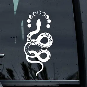 Moon Phase Snake Decal, Witch Decal, Witch Car Decal, Witch Truck Decal, Witch Decal, Car Decal, Truck Decal, Witch Aesthetic, Moon Phases