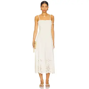 Free People Daphne Midi Dress in Ivory