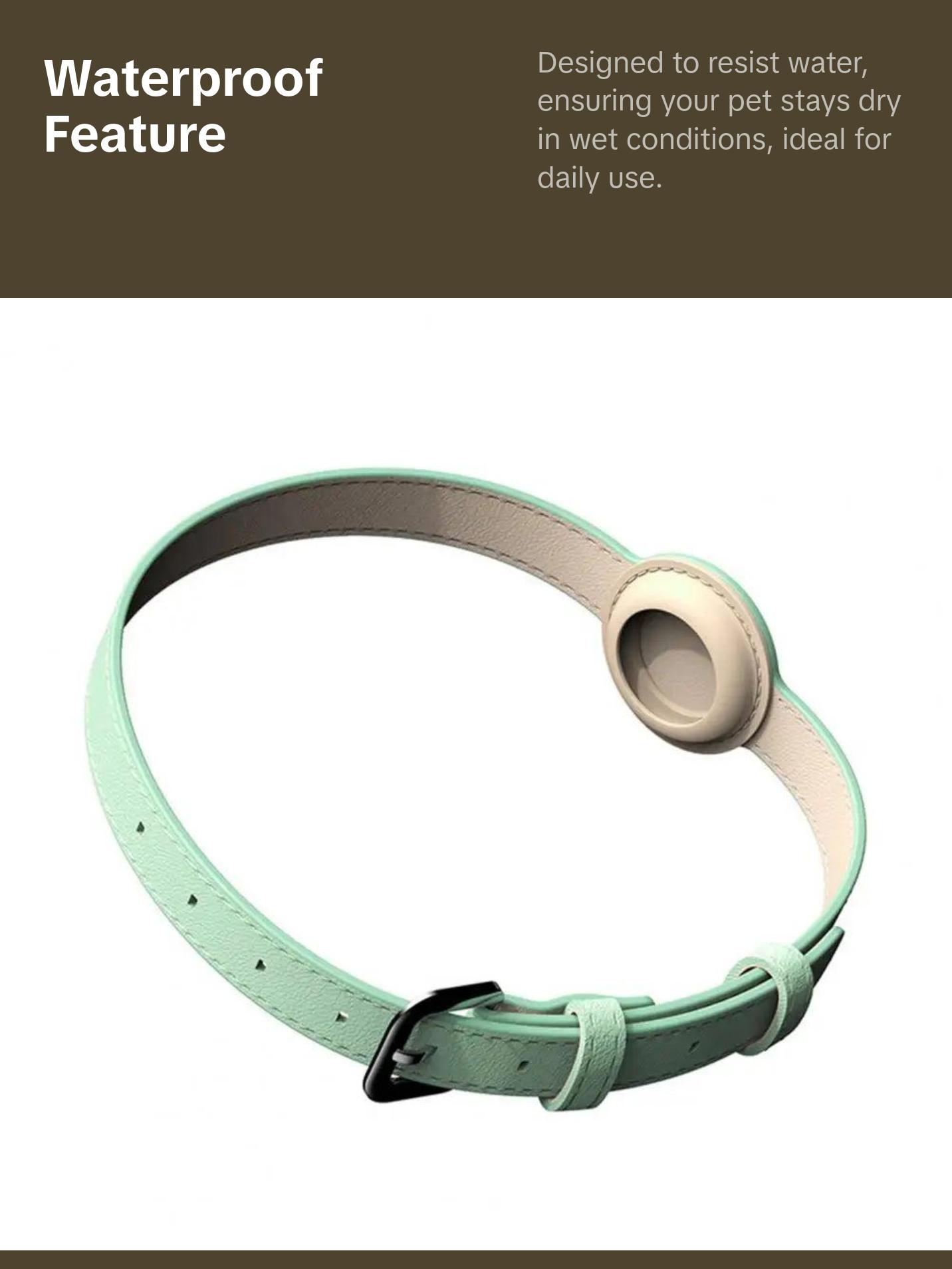 Collar Waterproof Faux Leather Pet Collar with Gps