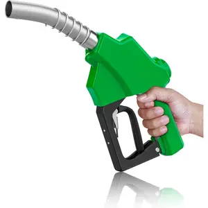 1"NPT Green Automatic Shut-Off  Nozzle, Diesel Gas Pump Nozzles Max Flow Rate 30 GPM, 19/16" (OD=30mm) Spout   Filling Transfer Nozzle  for Diesel Petrol Gasoline Kerosene