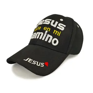 3D Embroidered Jesus Spanish Text Unisex Christian Baseball Cap for Men Women, Adjustable Breathable UV Protection Sun Hat, Casual Outdoor Sports Daily Wear, Perfect Religious Faith Gift Streetwear Cap