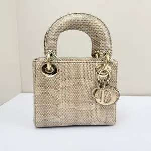 Pre-owned Dior Pyt Crossbody Bags LadyDior Mini Brown Limited LNL0331