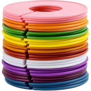 30PCS Closet Dividers Clothes Organizers - Sukh Closet Organizers Plastic Clothes Size Dividers Labels Separators for Garment Organizer Boutique Hanger Clothing Rack No Burrs 10 Assorted Colors
