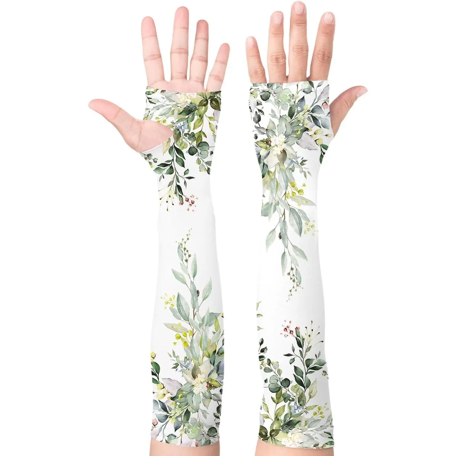 Buwuta Gardening Sleeves for Women Leaf Sleeves to Cover Arms Sleeves Anti-Scratch Farm Sun Protection Cooling Sleeve