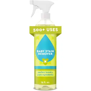 Stain Remover for Baby Clothes and Cloth Diapers, Newborn Baby Essentials Must Haves, Enzyme-Based Laundry Spray, Natural Spot and Odor Cleaner, 16 Oz