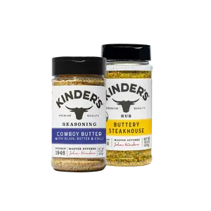 Kinder's Buttery Bliss Pack - Cowboy Butter Seasoning & Buttery Steakhouse - Flavorful Spice Rub for Chicken, Steaks, Seafood & Vegetables - Premium Quality US Blend
