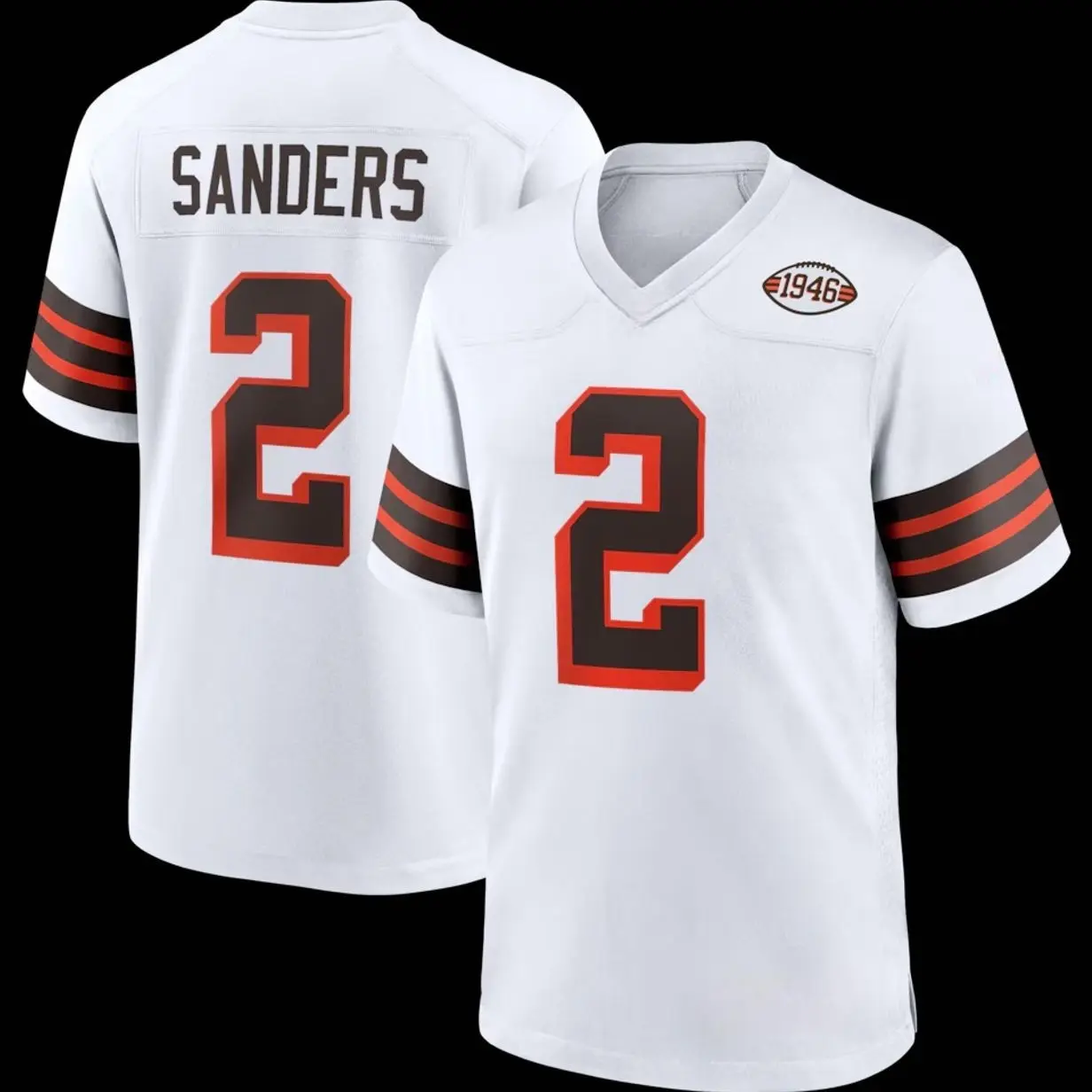 Unisex Football inspired by Sanders 2 Cleveland Alternate Game Jersey - White