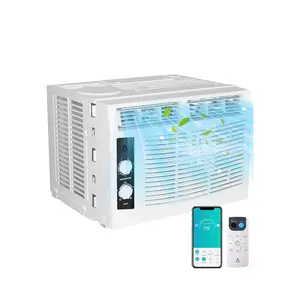 5000 BTU Small Window Air Conditioner, Window Ac Units Cools up to 150 Sq. Ft., Energy Saving, 7 Temperature Settings, 2 Cooling & 2 Fan Speeds, Quiet Operation, Mechanical Controls, Reusable Filter