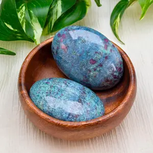 Down to Earth Ruby in Kyanite Palm Stone