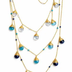 Kaamra Ocean Drops necklace - 18 carat gold plating on Brass