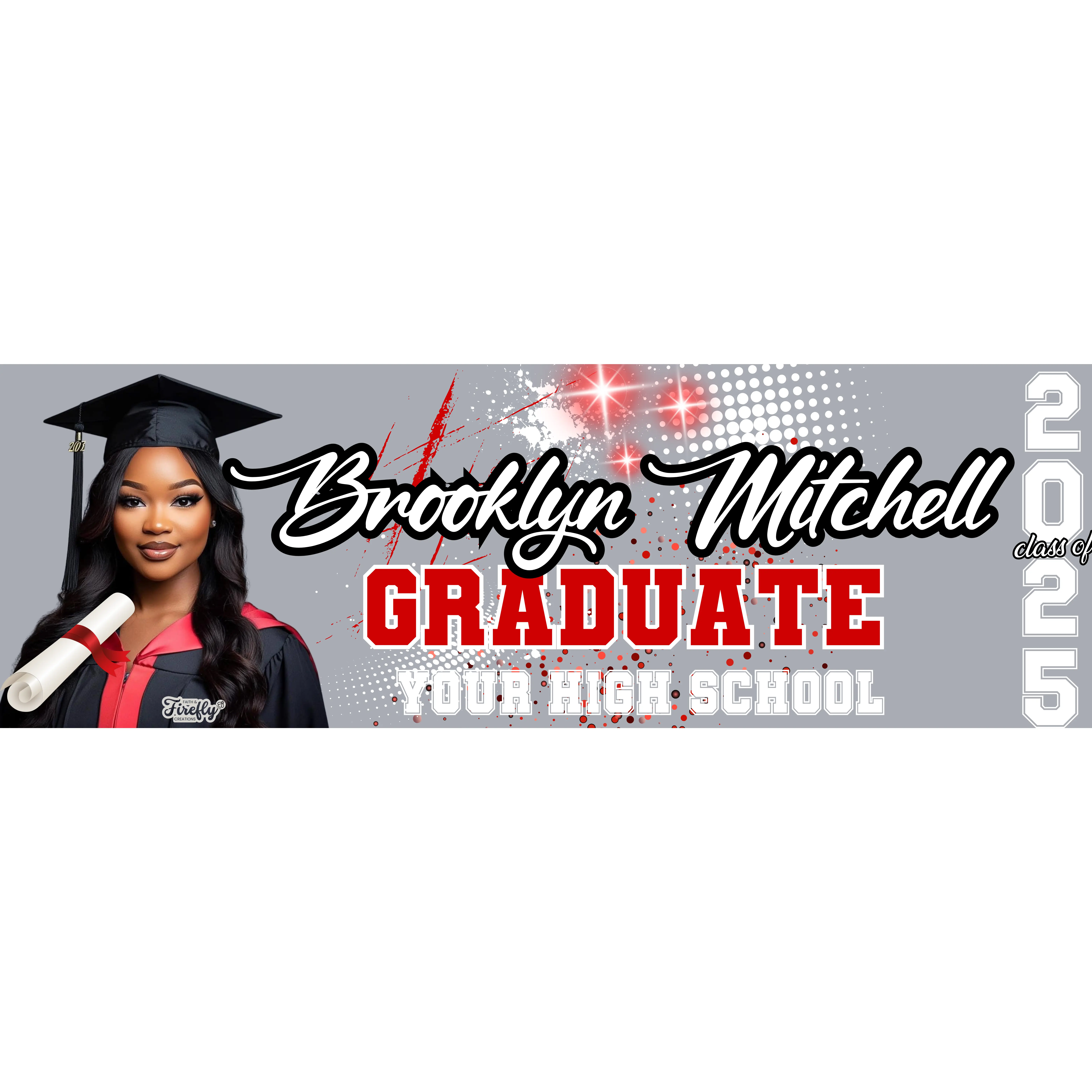 Graduation Car Decal - Customizable Design for Unique Graduation Theme, Includes Various Shapes and Styles