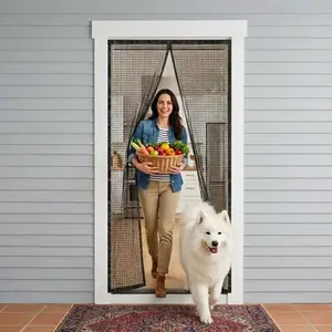 Heavy Duty Magnetic Screen Door, Hands-Free Self-Sealing Mesh Curtain, Durable Bug Netting for Patio, Entry, Front Door