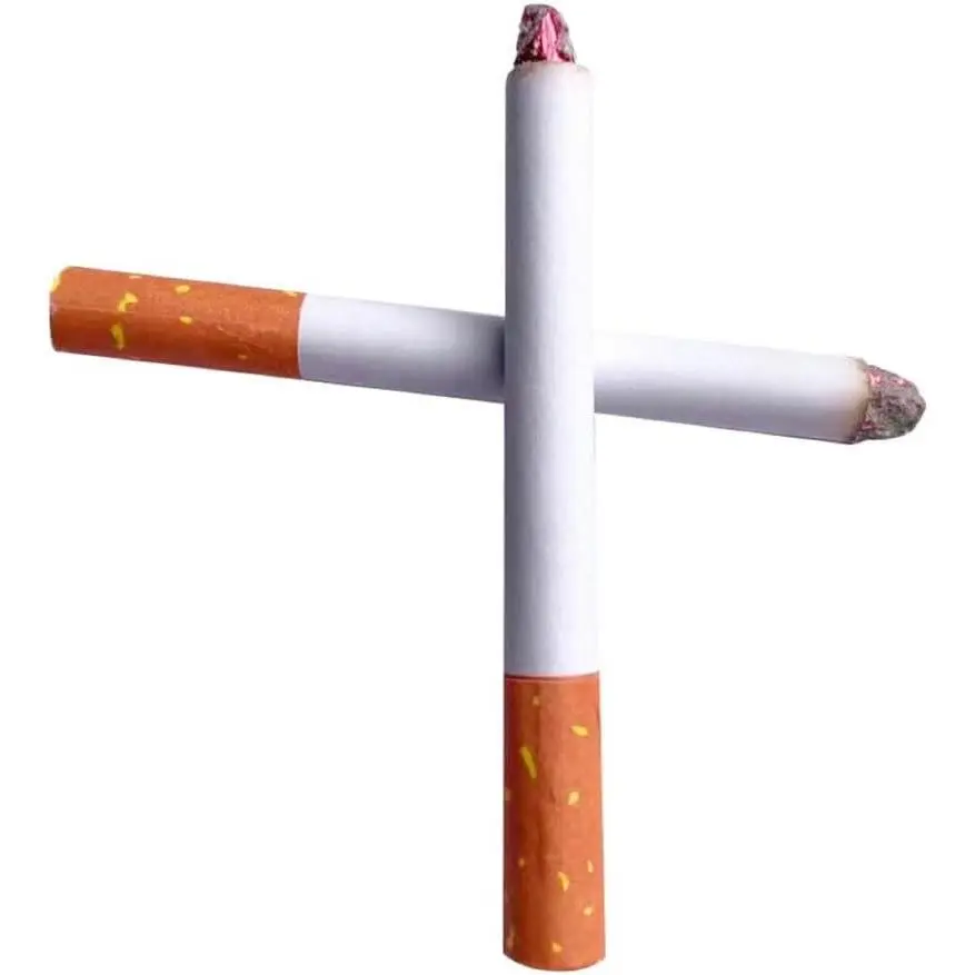 Fake Cigarettes,3.25 Inch Fake Puff Cigarettes(Pack of 6), Faux Cigs with a Realistic  Look Durable/Realistic - Ideal for Themed Parties/Theatrical Performances- 