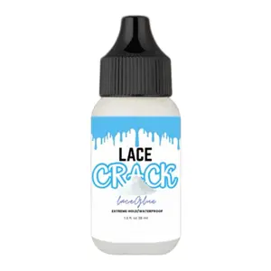 Lace Crack Lace Glue for Wigs Waterproof Invisible Bonding 1.3 Ounce Non Toxic Latex Free Water Based Extreme Hold