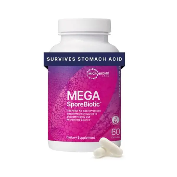 Spore Based Probiotic Capsules with Bacillus Strains, Daily Dietary Supplement, 60 Count