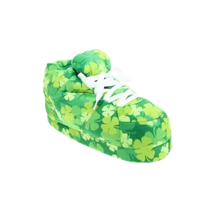 Lucky Clover Plush Sneaker Slippers for Women - Cozy Comfort with Non-Slip Sole & Charming Clover Design - Perfect Gift for Luck Seekers - Indoor Footwear