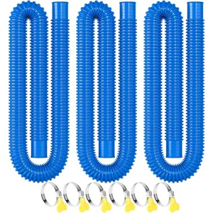 Pool Hose for Above Ground Pools, 3 PACK 1.25" Pool Filter Hoses Accessory Pool Pump Replacement 41 Inch Long with Clamps
