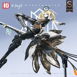 Robot Model Kit Set, Multi-Form Variable Robot Girl Assembly, Magnetic Replaceable Head Sculpture, High Mobility Skeleton, Long Display Components, Articulated Figures