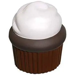 Cupcake Stress Toy,This squeezable stress toy is made in the likeness of a chocolate cupcake with fluffy,