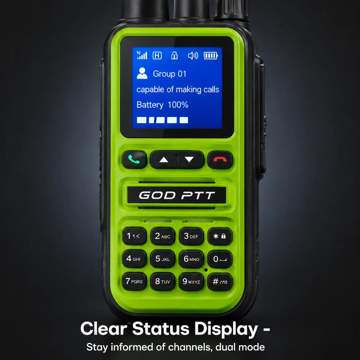 Maverick Compact Handheld Dual Band DMR/Analog Radio - 4G LTE POC Walkie Talkie with Built-in SIM, Built-in Cells, Dual Mode Talk, PTT Push-to-Talk, Phone Call Function, Data Included, Rechargeable FM Audio Device usb-c programming long antenna, Hiking /,