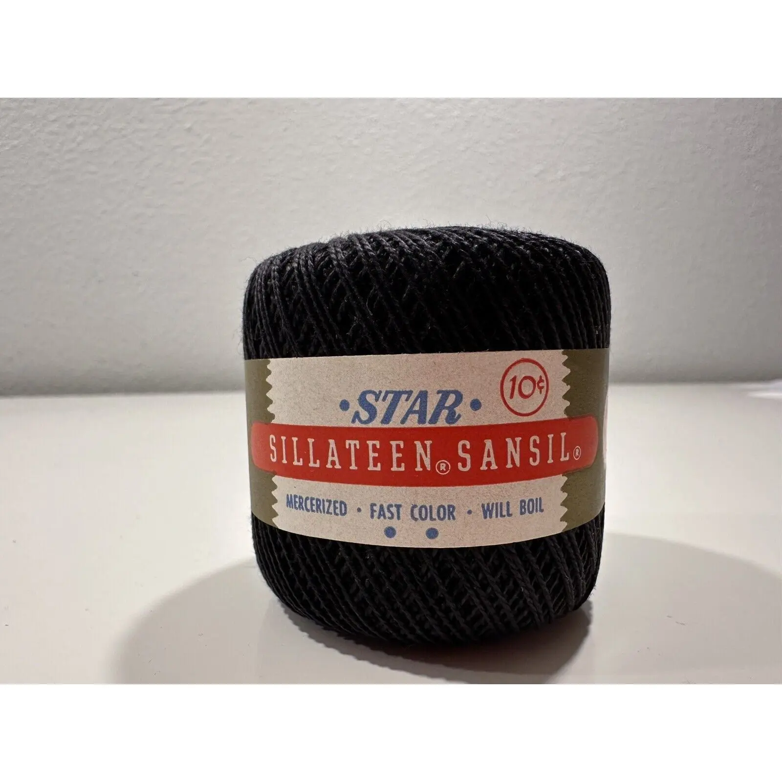 VINTAGE *NEW* 1960's Star Sillateen Sansil Navy Crochet Knitting Art 102 54-75 Yards