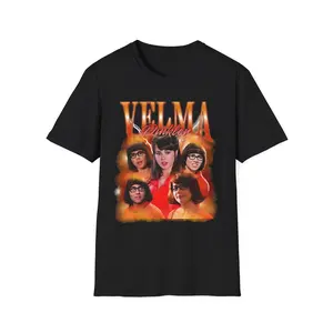 Vintage Scooby Doo 90s Tee, Oversized Velma Dinkley Shirt, Bootleg Mystery Inc, Halloween Gift, Retro Cartoon T-Shirt, 90s Rap Bootleg Tee