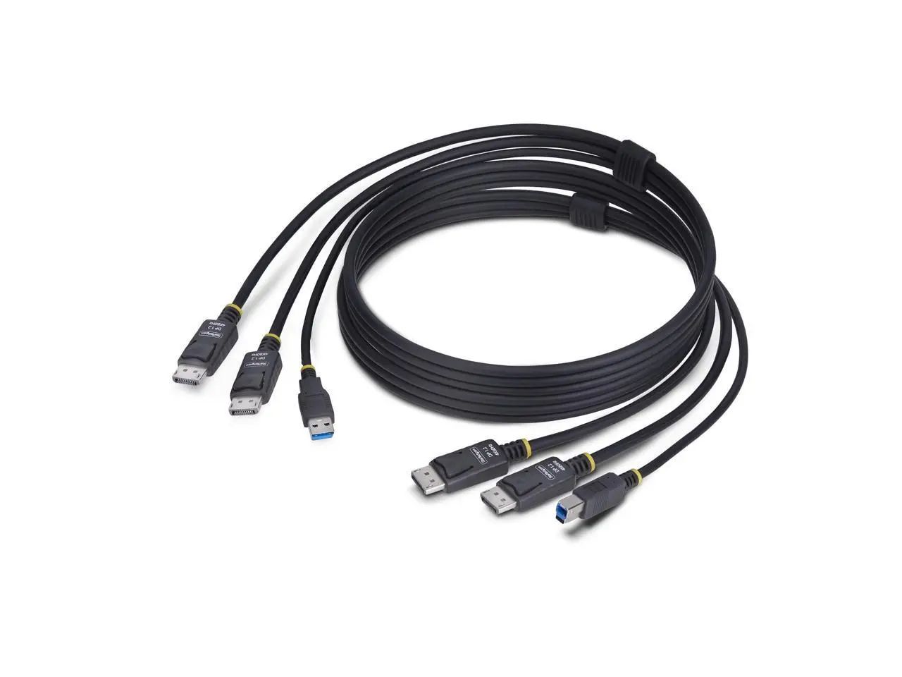 StarTech 6ft (1.8m) Dual-DisplayPort and USB 5Gbps KVM Cable, 4K 60Hz, DP 1.2 and USB Combo Cable for Dual-Monitor KVM Switches DDU1226-KVM-CABLE