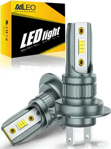 AILEO 2 Pcs H7 LED Headlight Bulb Led Car Lights Led Headlamp 6500K 18000LM 80W 450% Brighter Than Halogen Plug And Play