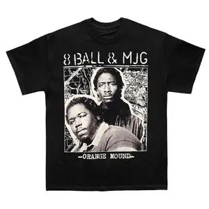 8Ball & MJG Music For Lovers Black T-Shirt Cotton Full Size T-Shirt