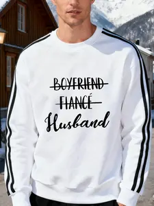 Autumn Winter Graphic Print Long Sleeve Pullover, Casual Loose-Fit Round Neck Sweatshirt, Holiday Gift Idea, Outdoor Fashion